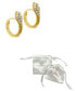 ფოტო #3 პროდუქტის 14K Gold-Plated Snake Crystal Wrap Huggie Earrings