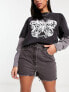 Фото #1 товара Reclaimed Vintage denim mom shorts in washed black