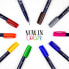 Фото #5 товара Tombow WS-BH-10P - Fine/Medium - 10 colours - Black,Blue,Green,Grey,Orange,Pink,Yellow - Bullet tip & Brush tip - Multicolor - Round