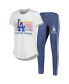Women's Charcoal, White Los Angeles Dodgers Sonata T-shirt and Leggings Sleep Set