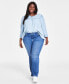 ფოტო #1 პროდუქტის Plus Size 726 High-Rise Flare-Leg Jeans