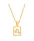Фото #2 товара kensie gold-Tone Tag Zodiac Sign Pendant Necklace