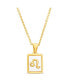 ფოტო #2 პროდუქტის Gold-Tone Tag Zodiac Sign Pendant Necklace