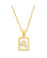 Фото #2 товара kensie gold-Tone Tag Zodiac Sign Pendant Necklace