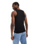 Calvin Klein Jeans rib vest in black Ck schwarz, L - фото #2