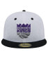 Фото #3 товара Men's White/Black Sacramento Kings Throwback 2Tone 59fifty Fitted Hat