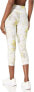 Calvin Klein Print High Waist Crop Tight Legging, Enlighten Daffodil, Size SMALL