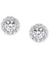 Фото #3 товара IGI Certified Lab Grown Diamond Halo Stud Earrings (2 ct. t.w.) in 14k White Gold