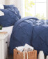 Фото #3 товара Pintuck 3 Piece Duvet Cover and Sham Set, King/California King