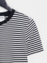 Фото #7 товара Selected Femme cotton perfect t-shirt in black stripe