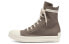 【秋冬推荐】RICK OWENS Drkshdw Twill Hi 厚底高帮板鞋 棕色 / RICK OWENS Drkshdw Twill Hi DU21S2800TNAPH2-3411