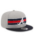 Men's Gray, Navy Atlanta Braves Band 9FIFTY Snapback Hat