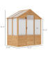 Фото #3 товара 6' x 4' x 7' Polycarbonate Greenhouse, Walk-in Hot House Kit, Hobby Greenhouse with Lockable Door, Level 5 Wind Resistant Wooden Frame