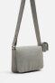 Nylon crossbody bag with flap