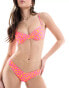 Фото #1 товара Kulani Kinis berry blush ditzy underwire bikini top in pink