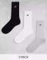 New Balance embroidered logo crew socks 3 pack in multi