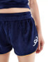 COLLUSION velour runner short co ord in navy