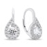 Фото #1 товара Sparkling silver earrings with clear zircons EA756W