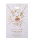 14K Gold Flash-Plated Brass Crystal Heart "Always Love" Rose Quartz Accent Pendant Necklace with Extender
