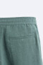 100% linen bermuda shorts