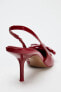 PATENT BOW HEEL SHOES