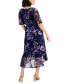 Women's Printed Faux-Wrap Ruffle-Trim Dress