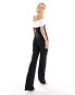 Фото #6 товара Vesper Tall bandeau contrast wide leg jumpsuit in monochrome