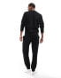 Emporio Armani bodywear co-ord crew neck textured jogger in black