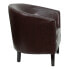 Фото #1 товара Brown Leather Barrel Shaped Guest Chair