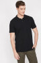 Erkek Siyah Polo Yaka T-Shirt 9YAM12133LK