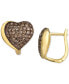 ფოტო #2 პროდუქტის GODIVA x Le Vian® Chocolate Diamond Pavé Heart Statement Earrings (1-3/8 ct. t.w.) in 14k Gold