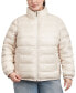 Фото #5 товара Women's Plus Size Reversible Shine Down Puffer Coat, Created for Macy's