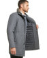 Фото #3 товара Men's Urban Walker Coat with Detachable Faux Rabbit Fur at Interior Collar