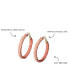 INK + ALLOY Holly Two-Color Woven Raffia Hoops Orange & Pink