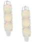 ფოტო #3 პროდუქტის Lab-grown Opal Huggie Hoop Earrings (7/8 ct. t.w.)