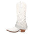 Dingo Eye Candy Rhinestone Snip Toe Cowboy Womens White Casual Boots DI177-100