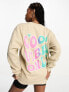 In The Style exclusive Good Vibes Only motif sweatshirt in stone