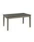 Фото #1 товара Wire Brushed Light Gray Finish 1 Piece Dining Table With 2 Hidden Drawers Casual Dining Room Furniture