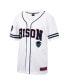 Men's White Howard Bison Free Spirited Mesh Button-Up Baseball Jersey