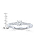 ფოტო #3 პროდუქტის Sterling Silver Cubic Zirconia Engagement Ring