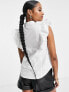 ASOS DESIGN Petite sleeveless shirt with frill detail in ivory