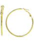 ფოტო #2 პროდუქტის Textured Hoop Earrings, 2" Created for Macy's