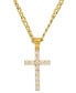 ფოტო #3 პროდუქტის Men's Stainless Steel Crystal Cross 24" Pendant Necklace