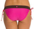 Фото #3 товара Prana Festival Pink Saba Womens Swimwear Side Tie Hipster Bikini Bottom Size L