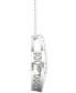 ფოტო #6 პროდუქტის Diamond Wishbone 18" Pendant Necklace (1/4 ct. t.w.) in 10k White Gold