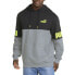 Фото #1 товара Puma Power Colorblock Pullover Hoodie Mens Grey Casual Outerwear 848009-03