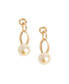 Фото #1 товара Women's White Snowball Chain Drop Earrings