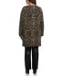 Plus Size Animal Jacquard Pattern Sweater Coatigan