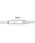 ფოტო #4 პროდუქტის Delicate Petite Name Bar Plated Heart ID Identification Bracelet Silver Sterling For Small Wrists 6 Inch