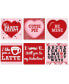 Фото #1 товара Conversation Hearts - Funny Valentine's Day Party Decor Drink Coasters Set of 6